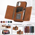 thumbnail image 6 of Dteck Case for Apple iPhone 11 6.1-inch,Shockproof Rubber Case Card Holder Wallet Hybrid Leather Kickstand Protector Cover for iPhone 11,Brown, 6 of 6