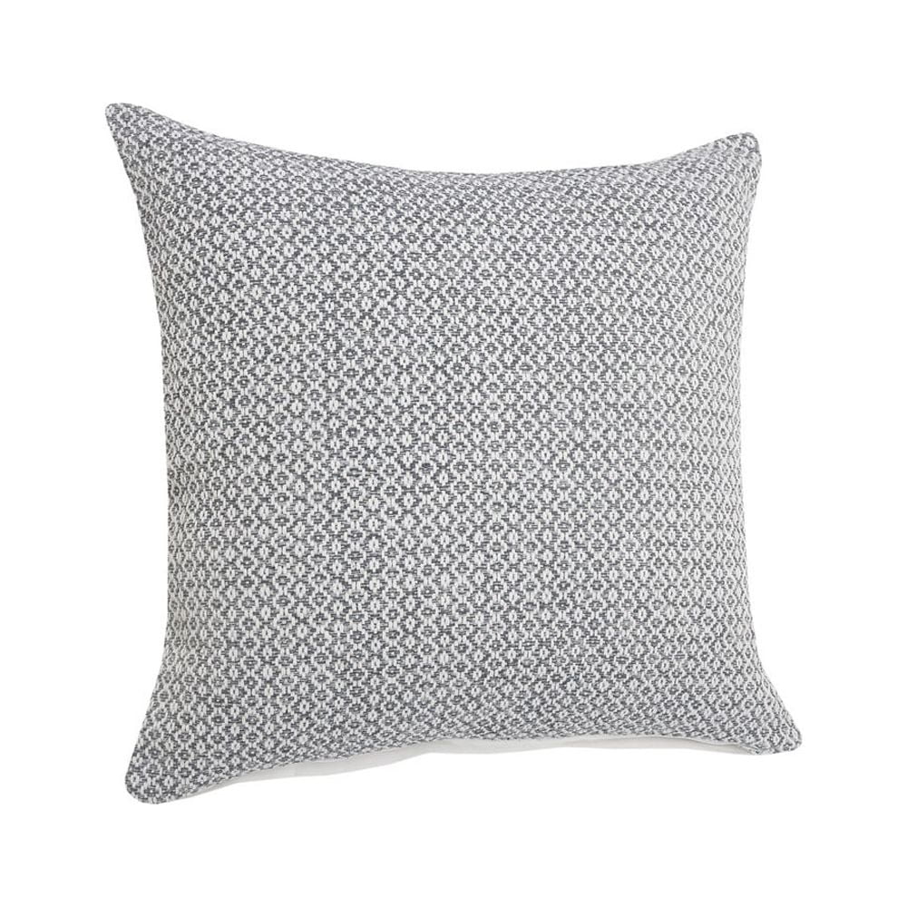 Ox Bay Gray Chevron Organic Cotton Square 4 Piece Pillow Feather Filled Set