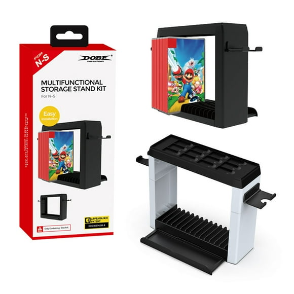 DOBE TNS-19051 Nintendo Switch Multi-Functional Stand - 2-in-1 Charging Dock & Display Holder for Switch 2/Switch OLED/Original NS, Stable Anti-Slip Base, Adjustable Viewing Angle