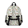 thumbnail image 3 of Light Gray Daisy Flower Pattern Backpack for School,Cute School Bag,Schoolbag with Adjustable Shoulder Straps & Padded Back,15.25"x11.5"x5.25", 3 of 5