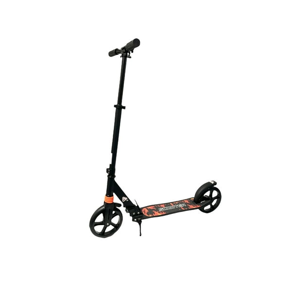 Scooter profesional Display M9407 para niños y adultos color negro con flamas