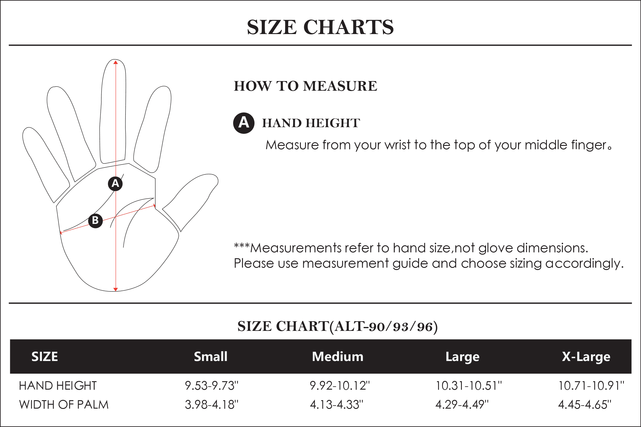 ​ALTITUDE TECH SHORTY ALL-MOUNTAIN LEATHER SKI SNOWBOARD WINTER MITTENS - SMALL