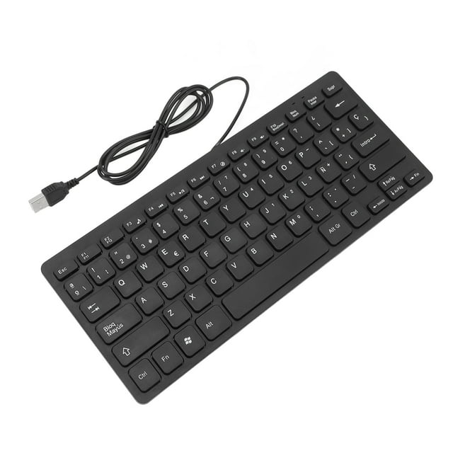 78 Keys, Language Keyboard Multi Device USB Wired, Quiet Keystrokes, Splash Proof with Keyboard Protection Skin, Gift for Bilingual Users
