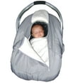 thumbnail image 3 of Jolly Jumper Arctic Sneak-a-Peek Infant Car Seat Cover | Fleece-Lined, Elasticized Winter Cover with Peek-a-Boo Flap & Dual Zippers | Machine Washable, 3 of 4