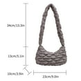 thumbnail image 3 of Women Padded Soft Purse Large Capacity Underarm Bag Cotton Candy Padding Handbag, 3 of 9