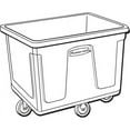 thumbnail image 6 of Rubbermaid Commercial 20 cu ft Cube Truck 149.61 gal Capacity - Durable, Easy to Clean, Smooth, Wheels, Handle - 36.5" Height x 48" Width x 34" Depth - Metal, Plastic - Black, 6 of 11
