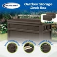 thumbnail image 2 of Suncast Coffre de Rangement de Patio Extérieur de 73 Gallons avec Poignées et Siège, Java (Lot de 2), 2 of 8