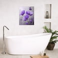 thumbnail image 2 of Farmhouse Purple Floral Wall Art, Rustic Wildflower and Butterfly on Gray Canvas Wall Art, Grey and Purple Framed Wall Art for Living Room Bathroom Bedroom Kitchen Ready to Hang, 8X10 Inches, 2 of 7
