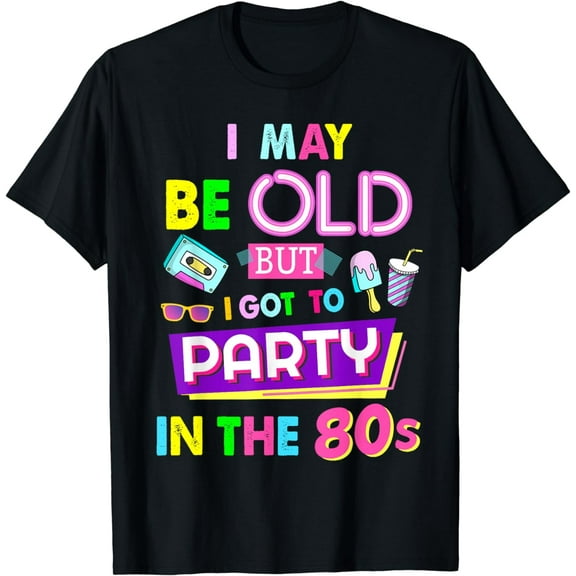 Novelty 80s Design For Women & 80s Festival Costume T-Shirt