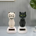 thumbnail image 6 of XIBUFE 2Pcs Solar Dancing Toys Cat Figurine Ornaments Figures Bobble Head for Window Desk Mini Cat Figurines, 6 of 7