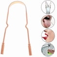 thumbnail image 1 of 1Pc Pure Copper Tongue Scraper Oral Cleaner Brush Fresh Cleaning Hygiene High Quality Tounge Scraper, 1 of 5