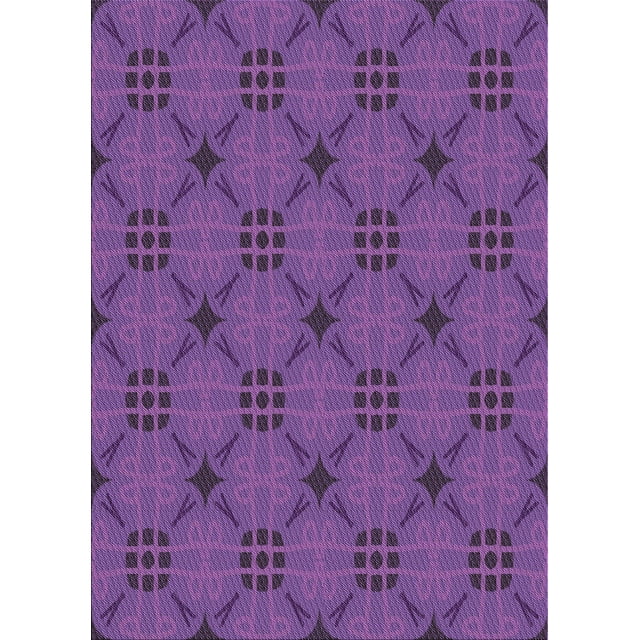 Ahgly Company Machine Washable Indoor Rectangle Transitional Medium Orchid Purple Area Rugs, 2' x 4'