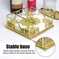 thumbnail image 4 of Modern Metal Napkin Holder, 7X7X2.75inch Square Flat Napkin Stand, Weighted Arm Napkin Dispenser, Rustic Iron Napkin Tray, Elegant Table Napkin Organizer, Decorative Napkin Rack for Kitchen, 4 of 8