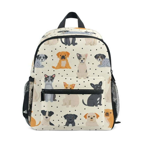 ALAZA Difference Dogs and Polka Dots School Backpack Small Bookbag Mini Bags