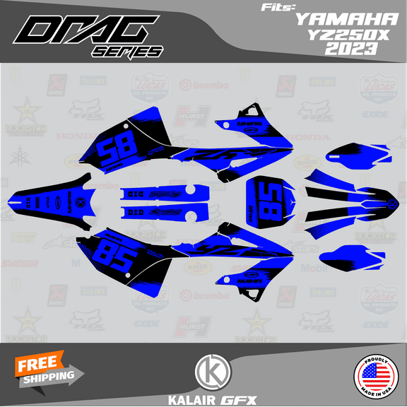 Kalair GFX Graphics Kit for Yamaha 2-stroke Enduro YZ 250X (2023) Drag Series