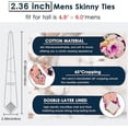 thumbnail image 2 of Wintrade Men's Cotton Printed Floral Neck Tie Skinny Tie Formal Bussiness Wedding Party, 2 of 5