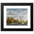 thumbnail image 2 of Jacobus Storck 14x12 Black Modern Framed Museum Art Print Titled - Castle on a River in Holland (C. 1660 - C. 1688), 2 of 5