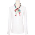 thumbnail image 2 of INSPIRE CHIC Women's Floral Printed Square Scarves, 23.6X23.6" Flowers Tassel Gauze Headscarf Neckerchief Flower-1-Red, 2 of 6