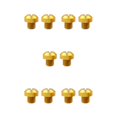 thumbnail image 1 of maskred 2 Pcs M10x1.25 Rearview Mirrors Thread Screw Bolts Plug Hole Gold Positive 10mm 5Set, 1 of 6