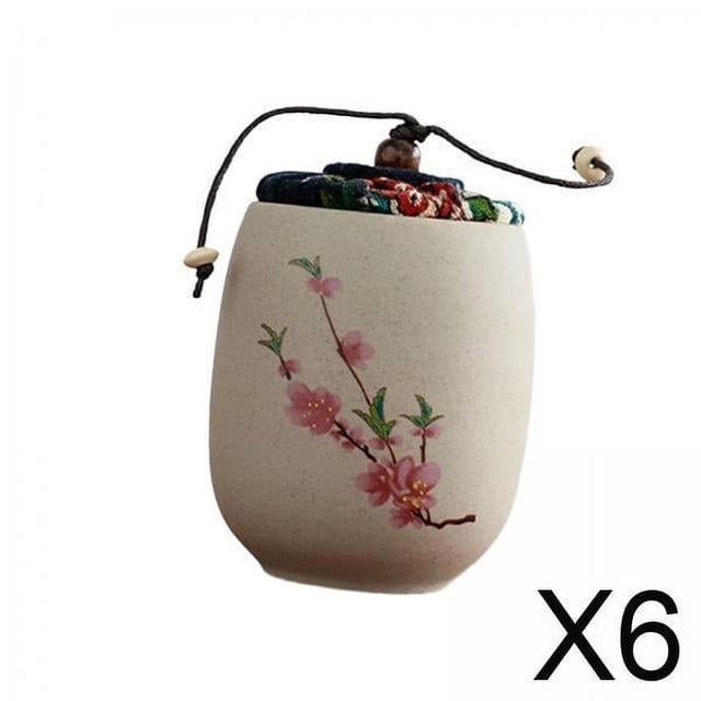 6 Botes De Té De , Pequeño Recipiente De Almacenamiento De Té Suelto Para Té Y Café, Primavera