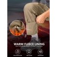 thumbnail image 3 of liyiyiyia Mens Ripstop Cargo Pants Fleece Lined Winter Insulated Water Resistant Work Utility Hiking Snow Pants, 3 of 7