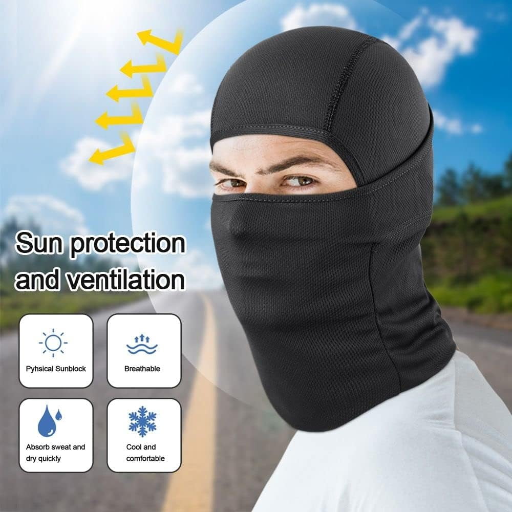 Liho Balaclava Face Mask, 4PCS Ski Mask for Men Women, Cold Weather Face Cover, Sun UV Protection Breathable Windproof Balaclava Hood Tactical Neck Warmer for Hunting Cycling Snow A605