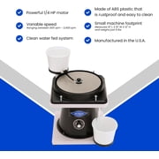 Hi-Tech Diamond 8 All-U-Need - Lapidary Equipment, Stone & Mineral Rock Polisher, Grinder, Shaper Machine w/ Variable Speed Motor, Includes Rock Mineral Polishing Accessory Kit