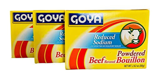 Goya Reduced Sodium Beef Flavored Powdered Bouillon 3 pack