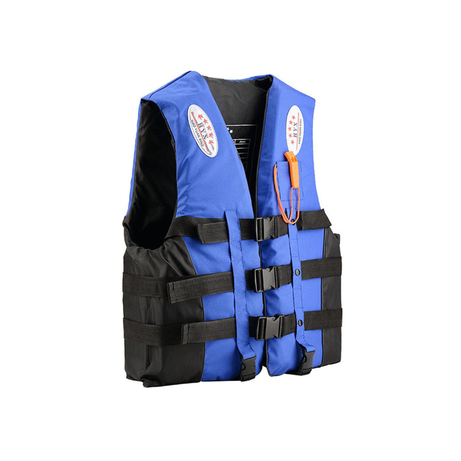 Adjustable Buoyancy Life Jacket for Adults & Kids, Oxford Cloth Fishing Watersport Safety Vest with Reflective Strips, USCG Approved Flotation Aid for Swimming Boating,Blue XL