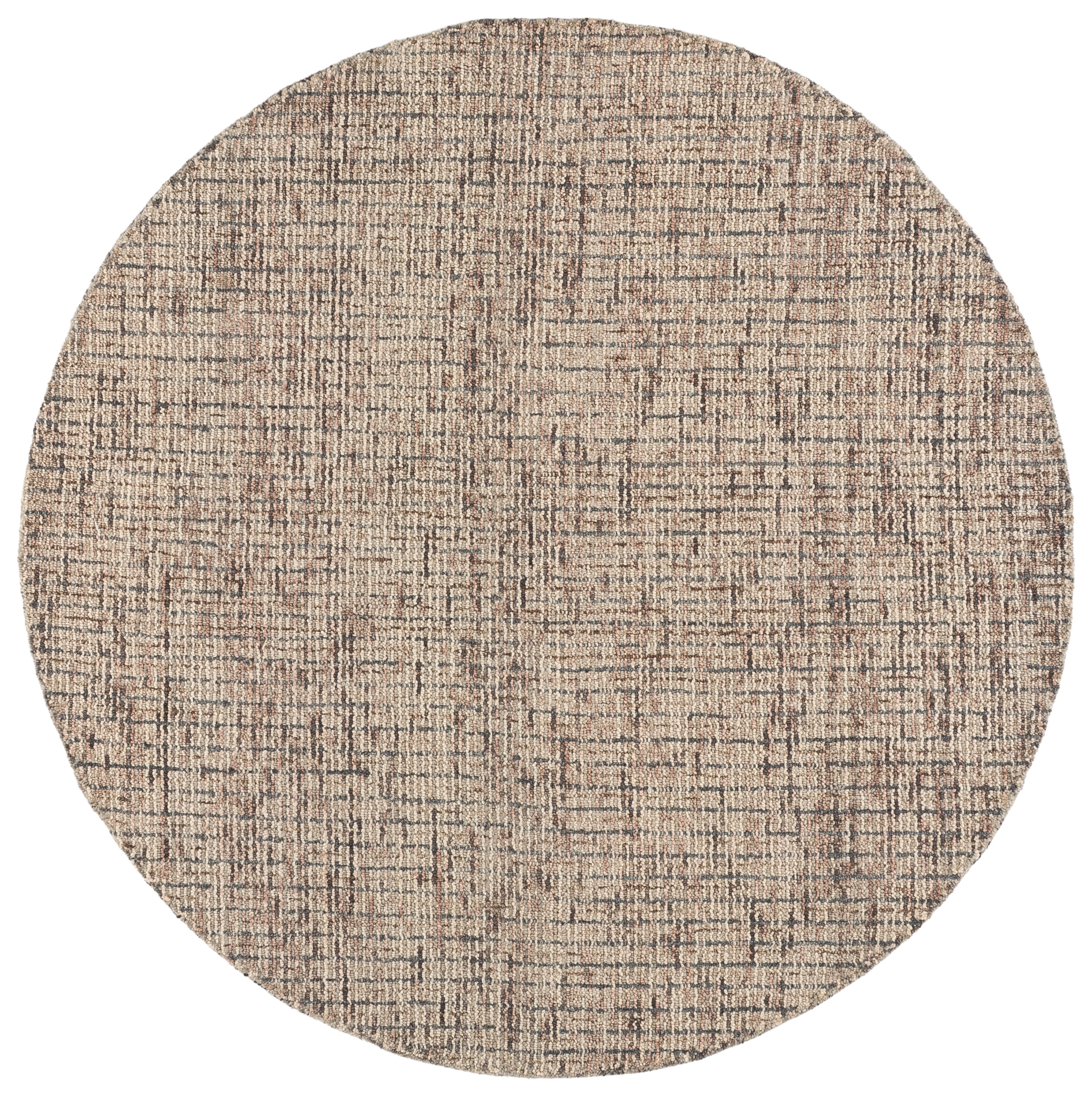Safavieh Abstract Delia Distressed Wool Area Rug, Beige/Brown, 6' x 6' Round