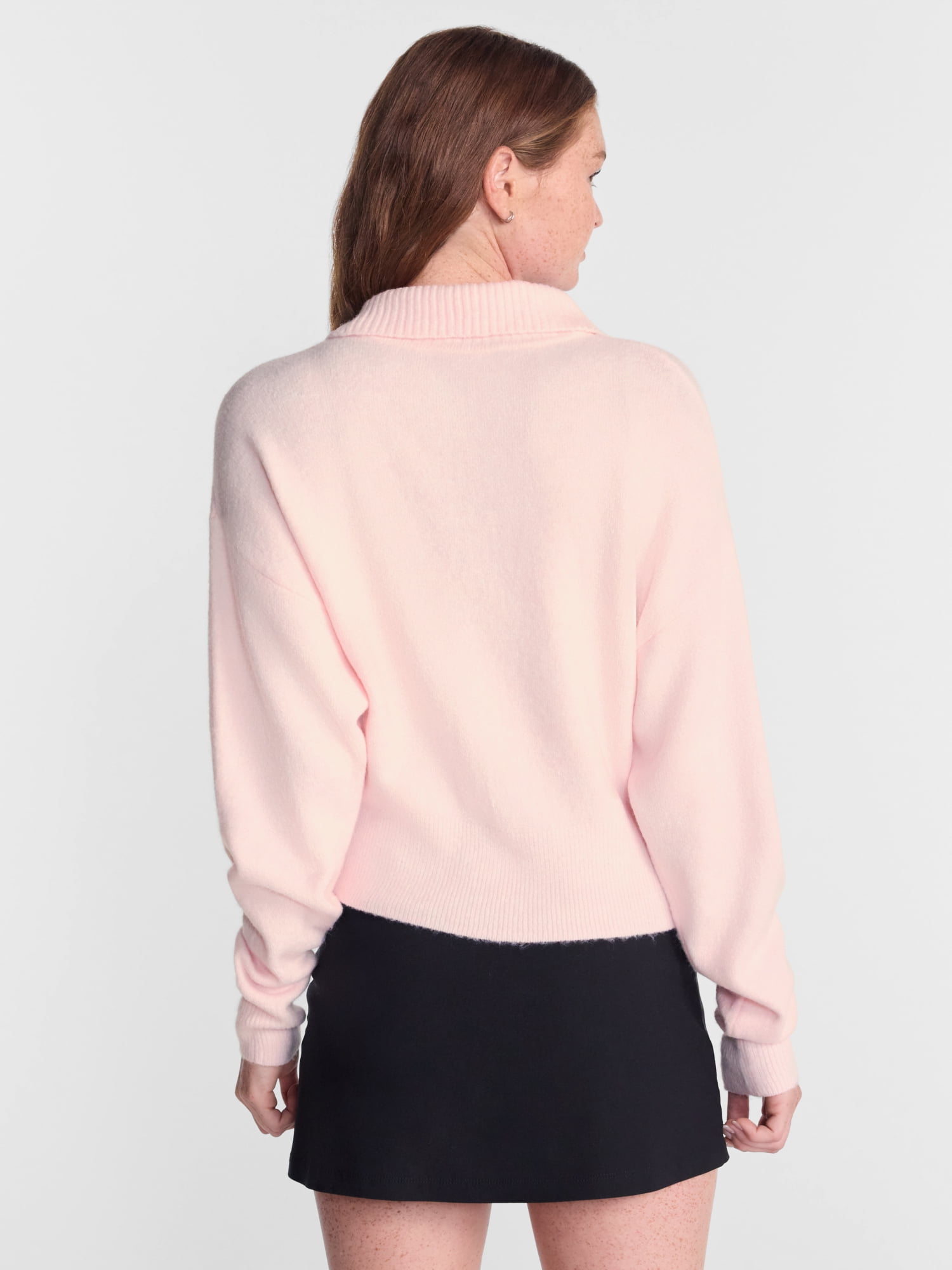 No Boundaries Rugby Collared Sweater, Lightweight, Women's and Women's Plus XXS-4X