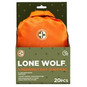 Be Smart Get Prepared 20-Piece First Aid Survival, Lone Wolf