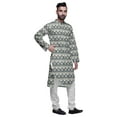 thumbnail image 2 of Atasi Printed Designer Rayon Button Down Casual Kurta With Pajama For Men, 2 of 4