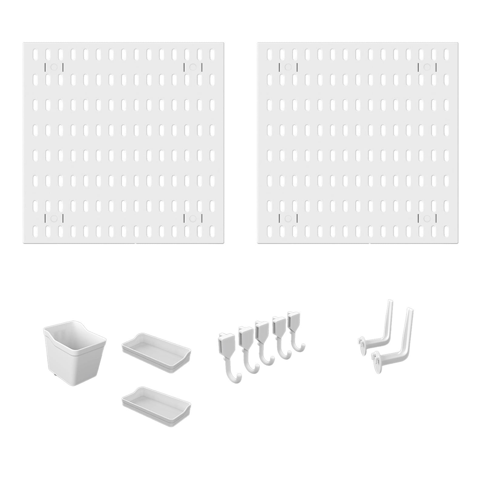 No Punch Pegboard Wall Mount Multi-Functional Drains Basket Storage Rack, Kitchen Organizer with Hooks, Container, Shelves, Wall-Mounted, Space-Saving, for Kitchen, Bathroom, Garage, Office