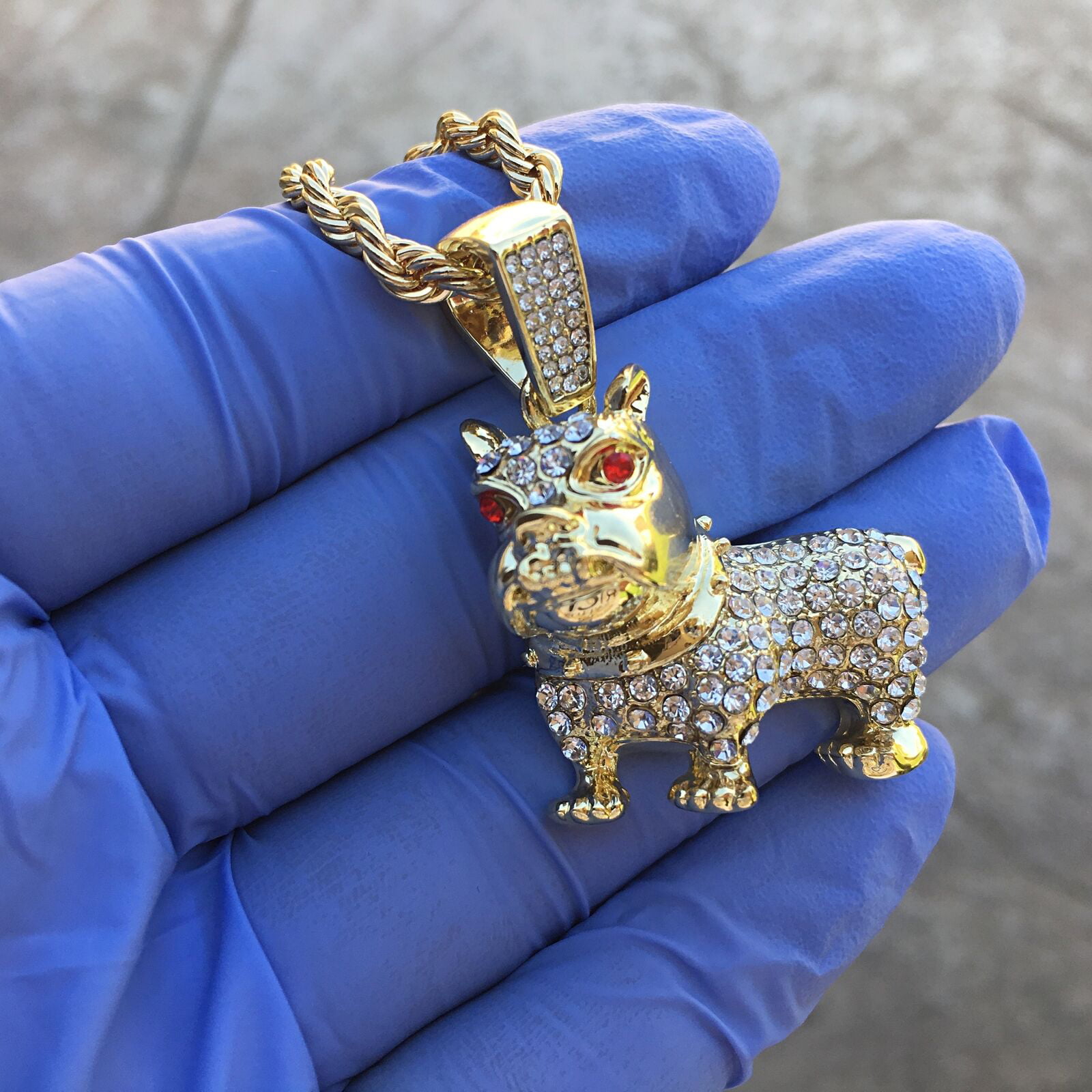 SCAMPER & CO 18K Yellow Gold Plated Sterling Silver French Bulldog Pendant  Necklace - Chewy.com
