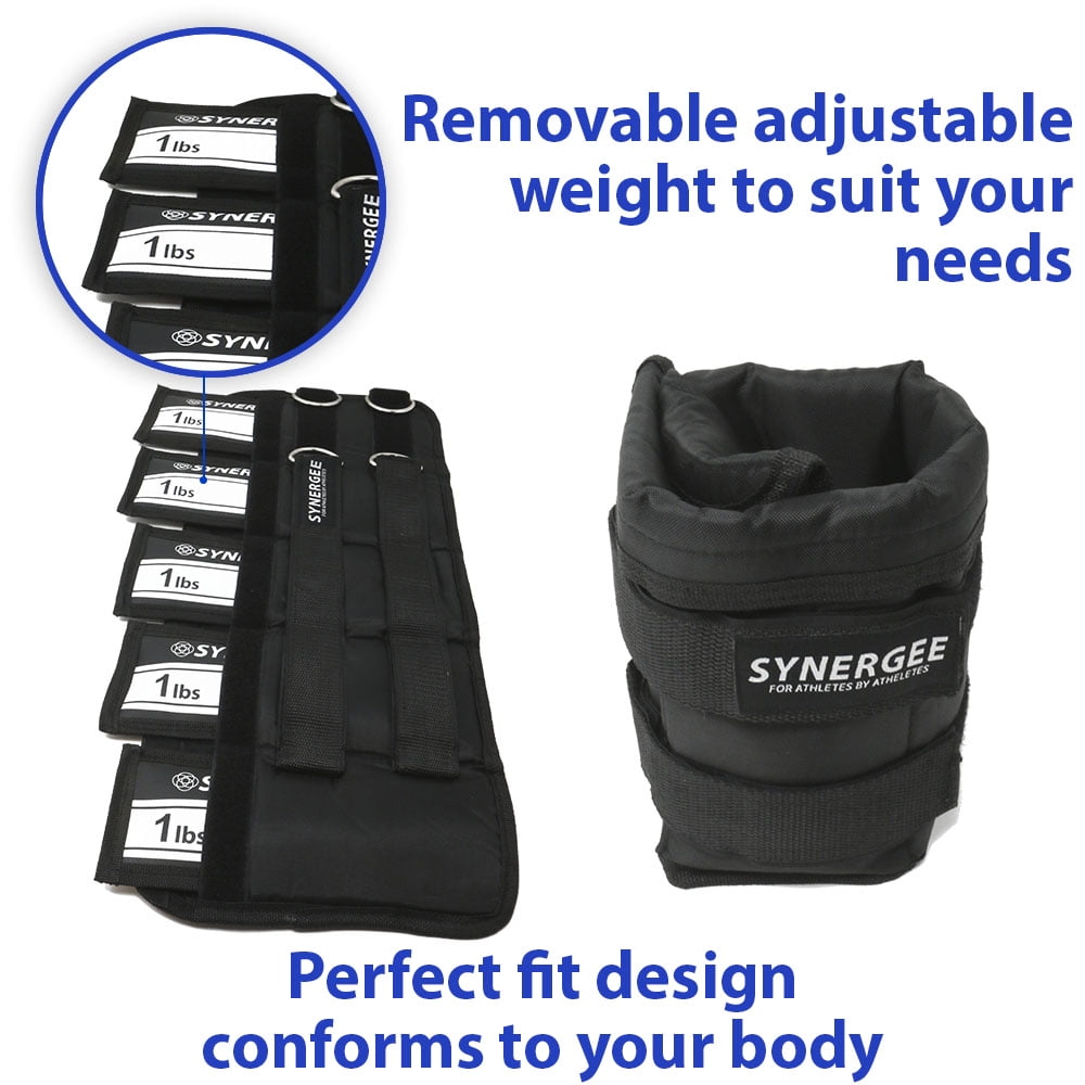 Synergee Comfort Fit 110lb Adjustable Ankle/Wrist Weights (Set of 2