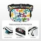 thumbnail image 5 of Fotbe Colorful Butterflies Cangurera Cuadrada con Estampado de Doble Capa, Bolsa de Cintura Ajustable Mini para Hombres y Mujeres, 5 of 9