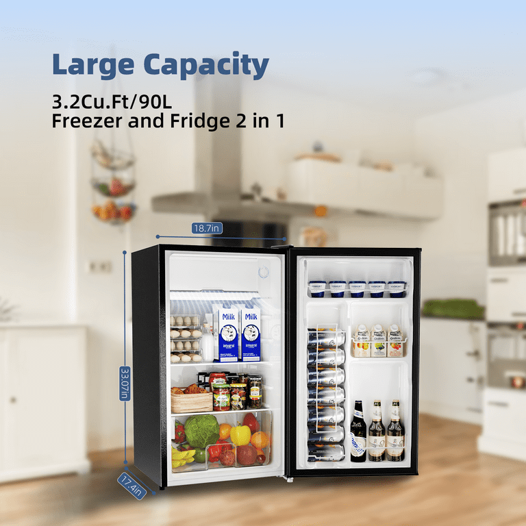 90L small home office single door compact refrigerator with