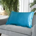 thumbnail image 5 of Oliegs Heated Blanket Solid Color Faux Silk Pillowcase Silk No Zipper Envelope Pillow Pillow Cover Chocolate, 5 of 5