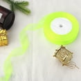 thumbnail image 2 of Zhuge Cinta de organza transparente verde de 3/4 de pulgada, cinta de gasa de 50 yardas para envolver regalos, día de la madre, bodas, ramos de flores, manualidades (verde claro), 2 of 5
