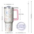 thumbnail image 2 of OBREWU Pioneer Flower Tumbler with Handle and Lid,Pioneer Flower 40oz Double Wall Vacuum Insulated Tumbler,Cups Gift for Women and Men, 2 of 7