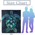 thumbnail image 2 of Sea Turtle Blanket - Ultra-Soft Flannel Sea Turtle Throw Blanket, Cozy & Lightweight for Couch, Travel-Friendly, Fuzzy Fleece Bedding, Sea Turtle Decor Sea Turtle Gifts for Home and Outdoors 40×50IN, 2 of 6