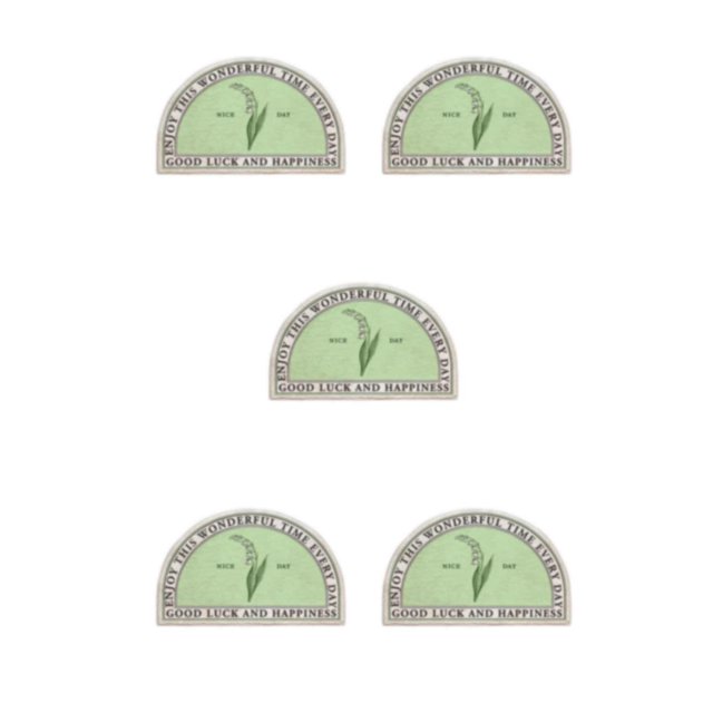 Youkk Bathroom Rugs Water Absorbent Floor Bath Mat Carpet Windbell Semicircle 40x60cm 5Set