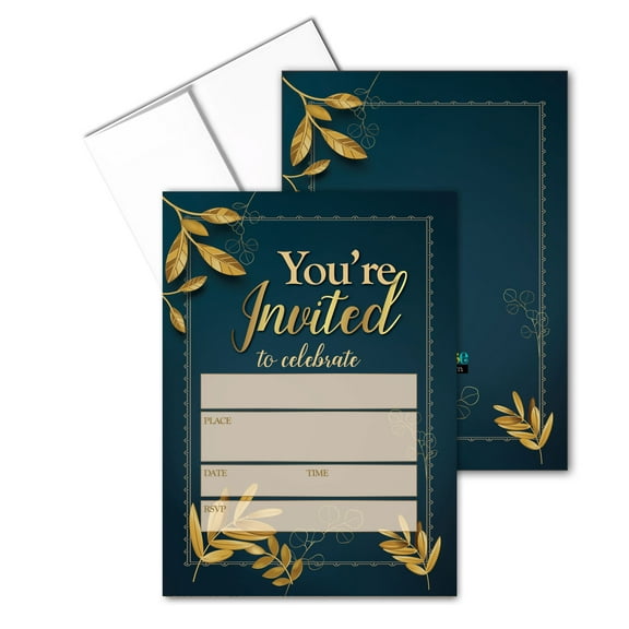 Classy Party Invitationss - 25 Invites with Envelopes - All Occasions - B15243