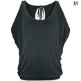thumbnail image 1 of Camiseta con hombros descubiertos para mujer, blusa informal de algodón de manga corta, gris, M Scienceny AP001290-20, 1 of 7