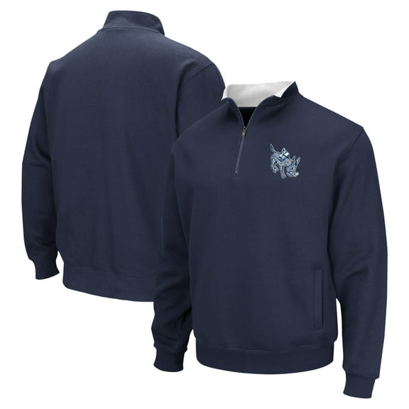 Men's Colosseum Navy Colorado School of Mines Orediggers Tortugas-Quarter-Zip Top