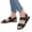 Black, variant on Dakaela Womens Platform Sandal One Band Ankle Strap Flat Sandals Non Slip Walking Shoes Size 6-9