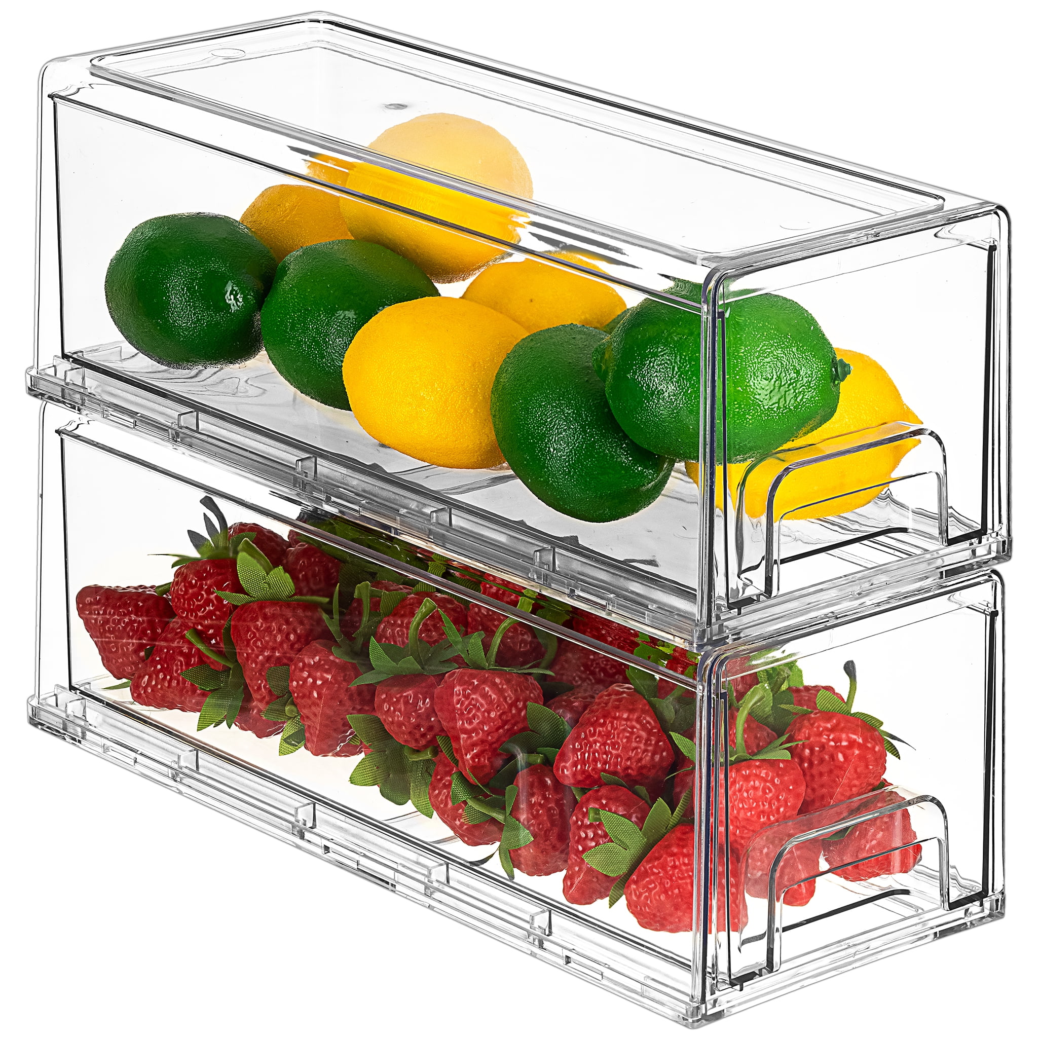 Sorbus Large Clear Plastic Storage Pull Out Fridge Drawer for Fridge  (2-Pack) - Yahoo Shopping