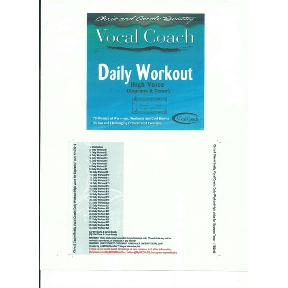 Vocal Coach Daily Workout High Voice (Soprano & Tenor)