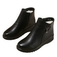 thumbnail image 2 of Bnwani Boots for Women Cotton Thick Velvet Fleece Warm Proof Snow Boot Black Size 4.5, 2 of 9